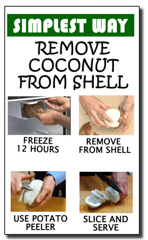 Step by Step to Open a Coconut